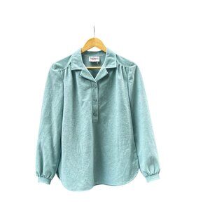 Adrianne Ross Blue/Green True Vintage Blouse Size 12